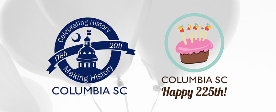 event logo concepts for Columbia, SC's 225th birthday celebration